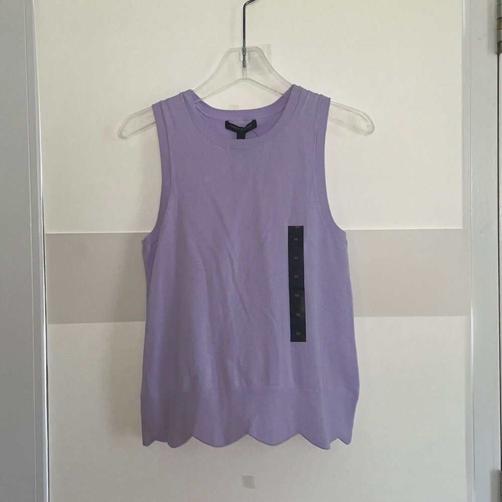 NWT Banana Republic Lavender Scallop Hem Sweater Tank Size XS